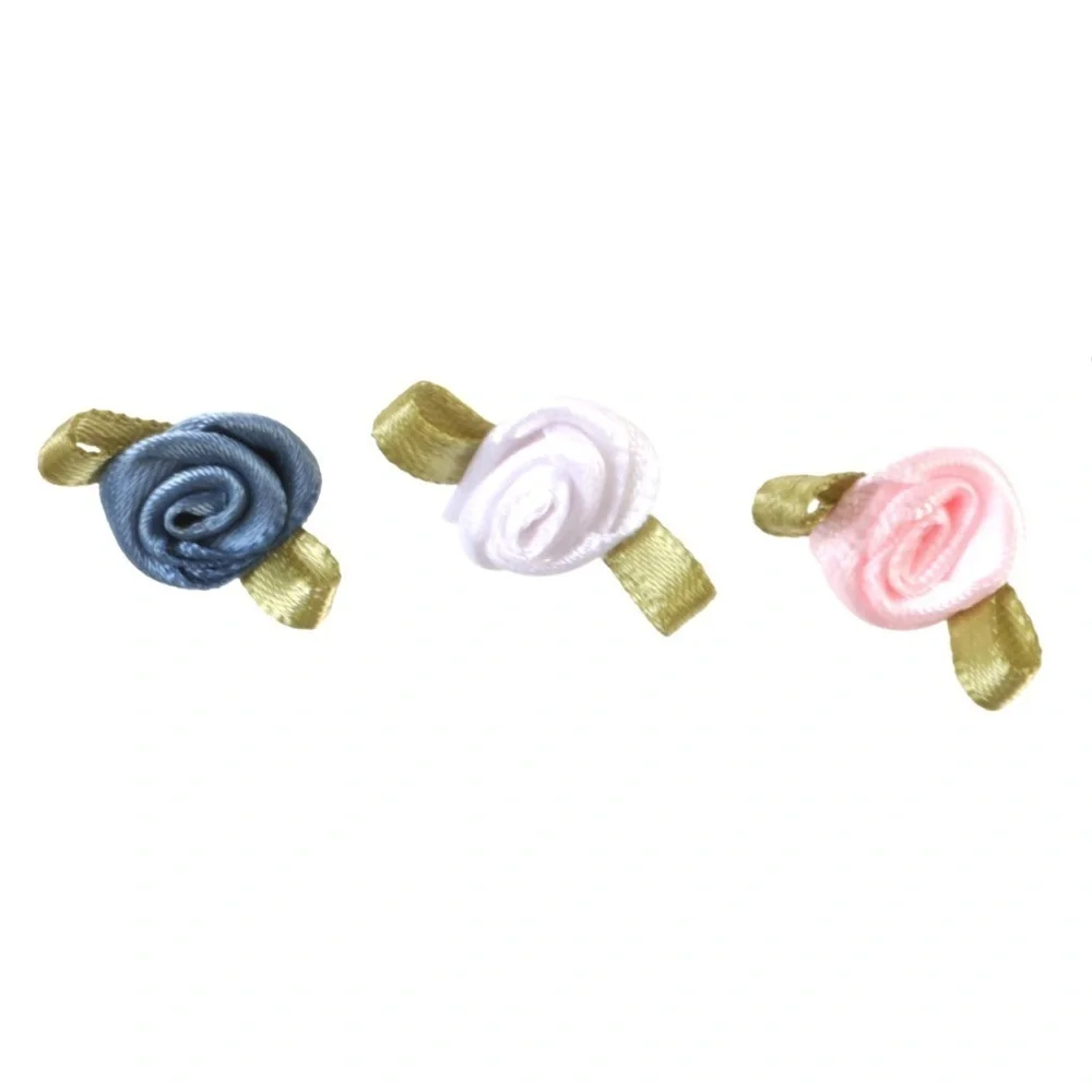 20ct Ribbon Crafts and Garment Accessories - White, Pink and Blue
